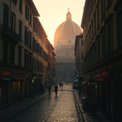Screenshot del videogioco 'Le Strade di Firenze' con musica composta da La Bottega Digitale